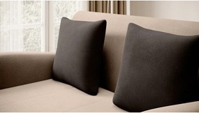 Canapea maro deschis extensibilă cu tapițerie din catifea 130 cm Ario – ELTAP