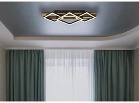 Plafoniera LED riflaj MDF cu efect de lemn OBRIEN