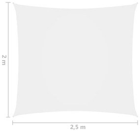 Parasolar, alb, 2x2,5 m, tesatura oxford, dreptunghiular Alb, 2 x 2.5 m