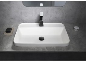 Sapho - Lavoar încastrat 55 x 39 cm, din ceramică, alb