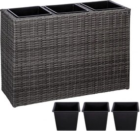 Stilista Suport pentru 3 ghivece, gri, 84 x 29 x 60 cm