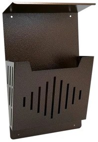 Cos/cutie publicitara, pentru ziare, cu acoperis, cupru, format A4, 34x11.5x33 cm, Damech