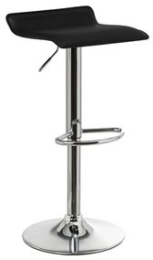 Set de scaune de bar negru cu înălțime ajustabilă 2 buc. tapițat (înălțime șezut 63 cm) – Casa Selección