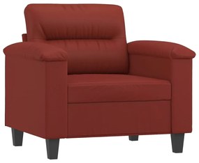 349243 vidaXL Canapea de o persoană, roșu vin, 60 cm, piele ecologică