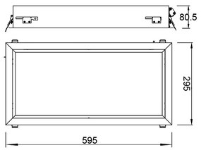 Panou incastrabil LED efect vizual luminator cer albastru BLUE SKY 60x30cm