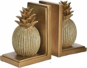 Pine Suport opritor carti ananas, Polirasina, Auriu