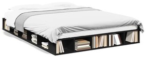 3280462 vidaXL Cadru de pat, negru, 160x200 cm, lemn prelucrat