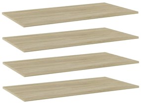 vidaXL Plăci bibliotecă, stejar sonoma, 4 buc, 80 x 20 x 1,5 cm, PAL