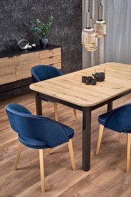 Masa extensibila Florian L160-228 cm stejar artizan/negru