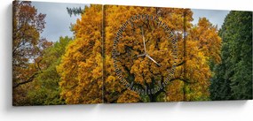 Tablou cu copac (cu ceas) (90x30 cm)