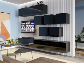 Mobilier living Berny 62 (Negru + Negru lucios). 1087187