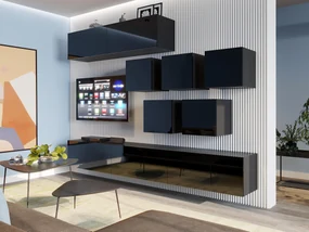 Mobilier living Berny 62 (Negru + Negru lucios). 1087187
