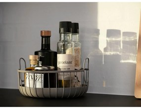 Coș de depozitare din sârmă din metal ø 22x8 cm Inu – Zone