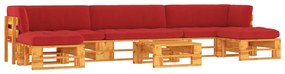 3066955 vidaXL Set mobilier paleți, 6 piese, maro miere, lemn de pin tratat