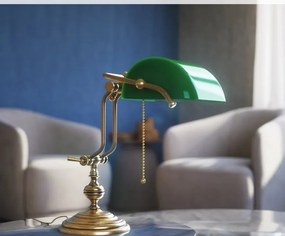 Lampa de birou din alama design clasic Banker