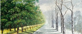 Tablou - Iarna versus vara (120x50 cm)
