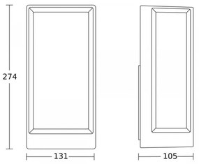 Aplică LED de exterior Steinel 085254 L42C LED/12,6W/230V IP54