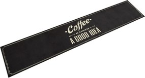 vidaXL Covor de bucătărie lavabil, text Coffee, 60x300 cm, catifea