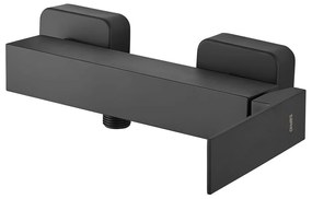 Baterie negru-mat pentru duș cu montare pe perete (1 ieșire) Latus – Sapho
