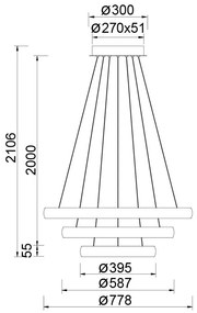 Lustra LED suspendata design circular FLATS III