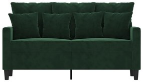 Canapea cu 2 locuri, verde inchis, 120 cm, catifea Verde inchis, 138 x 77 x 80 cm