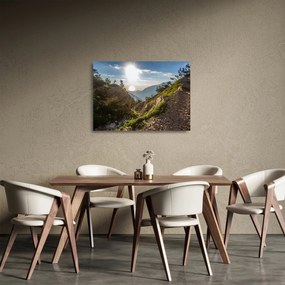 Tablou pe sticlă - Muntele Olimpus (70x50 cm)