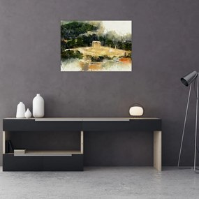 Tablou pe sticlă - Templul lui Zeus, Atena, Grecia (70x50 cm)
