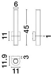Aplica baie LED, protectie IP44, Auriu, Luca NVL-9695338
