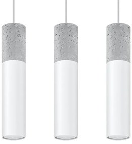 Sollux SL.0649 - Lustr BORGIO 3xGU10/40W/230V beton/metal alb