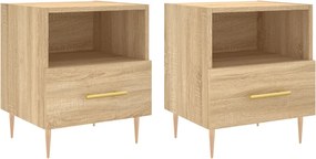 vidaXL Noptiere, 2 buc., stejar sonoma, 40x35x47,5 cm, lemn compozit