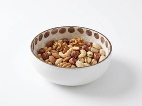 Bol de plastic KOKO 13 cm, maro-alb