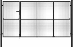 vidaXL Poartă de grădină din oțel 350x150 cm antracit