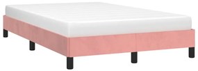 Cadru de pat, roz, 120x200 cm, catifea Roz, 25 cm, 120 x 200 cm