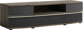 Comoda TV CANDY2 C4, stejar carpenter/gri/negru, PAL, 175x43x45 cm