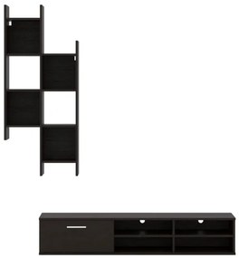 Perete de living KATHI 150 cm, decor wenge