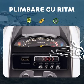 HOMCOM Quad Electric pentru Copii 3-5 Ani 12V, 3-8km/h Mini Quad pentru Copii cu 2 Motoare, Muzică, MP3, Conector USB, Card TF, Faruri și Pedală, Alb | Aosom Romania