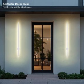 BRILAGI - Aplică LED de exterior AURA, 20 W, 230 V, 3000 K, IP54, 97 cm, alb, CRI 90