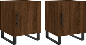 vidaXL Noptiere, 2 buc., stejar maro, 40x40x50 cm, lemn compozit