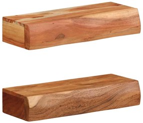 vidaXL Rafturi de perete 2 buc 40x17x8 cm din lemn masiv de salcâm