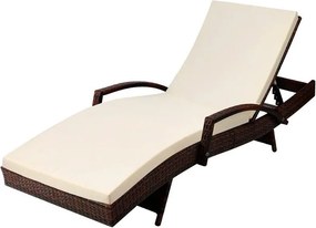 Șezlong de grădină relaxant Avenberg VARADERO maro/bej