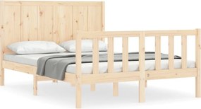 vidaXL Cadru de pat fără saltea, 120x200 cm, lemn masiv pin