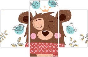 Tablou - Ursulețul cu păsărele (90x60 cm)