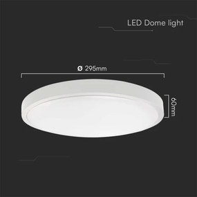 LED Plafonieră baie 24W 230V IP44 3000K pr. 29 cm alb