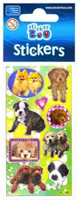Câine autocolant cu decorațiune argintie