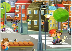 Tablou - Orășelul copiilor (70x50 cm)