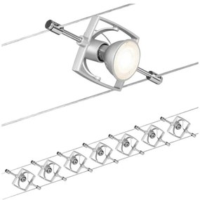 SET 7x lustră pe cablu GU5,3/10W MAC 230V crom Paulmann 94152