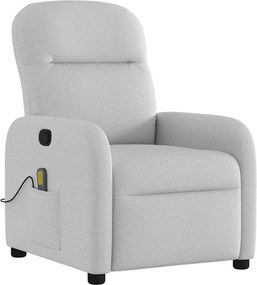 vidaXL Scaun de masaj cu țesătură gri nor