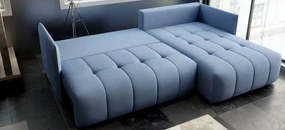 Colțar extensibil dumonde cu ladă de depozitare si sezut confortabil din spuma high-density, Malta Enjoy Blue II 235x185 cm