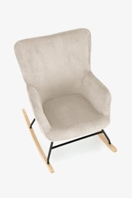 Fotoliu tip balansoar Belmiro velvet crem H92 cm