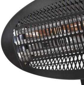 Outsunny Lampa cu Sistem de Incalzire lampa de Perete lumina pentru Extern 2000W in Aluminiu Negru | AOSOM RO